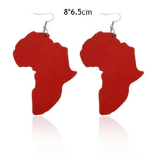 Load image into Gallery viewer, Africa Wood Earrings
